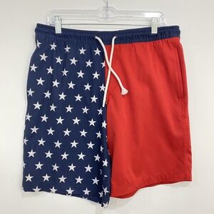 GAP Swim Trunks Men's M Red White Blue American Flag Patriotic Board Shorts